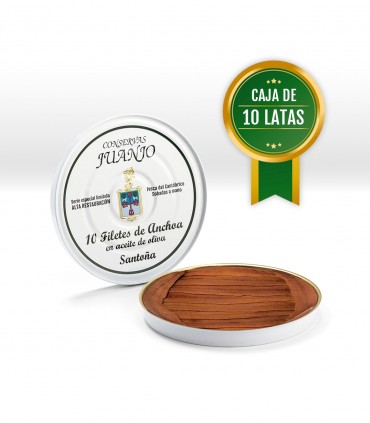 Lata 10 Filetes 00 Anchoa del Cantábrico en Aceite de Oliva