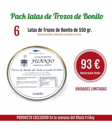 Trozos de Bonito del Norte en Aceite de Oliva Lata 550 gramos