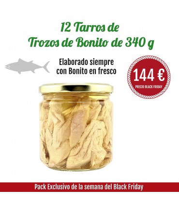 BF 12 Trozos de Bonito del Norte en Aceite de Oliva Tarro 340 gramos